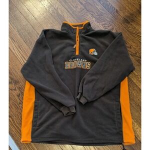 NFL Cleveland Browns Vintage 1/4 Zip Fleece Pullover 2XL?